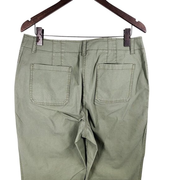 Talbots Petite 14P Green Capri Pants With Pockets & Zipper Closure For Women - Picture 3 of 9